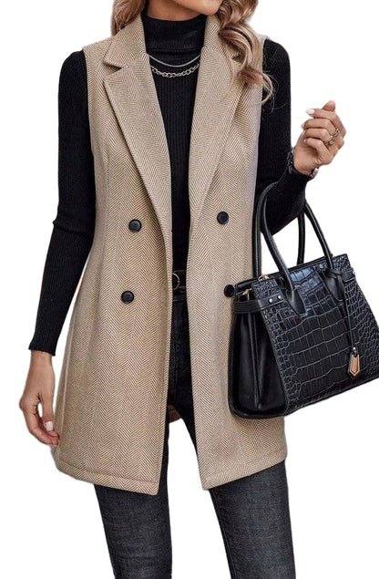 Sleeveless Blazer Vest