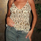 Women's Sexy Sparkly V-Neck Cami Top