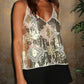 Women's Sexy Sparkly V-Neck Cami Top
