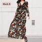 💞The best gift💞Women's Floral V-Neck Long Sleeve Flowy Dress
