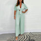 💛Comfort & Style: Women's Solid - Color Pleated Jumpsuit💛