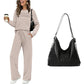 💓LAST DAY 60% OFF💓Women's Crew Neck Top & Drawstring Pants Set