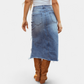 Relaxed High-Waist Denim Maxi Skirt