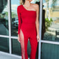 One Shoulder Rhinestone Jumpsuit