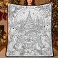 DIY Christmas Drawing Blanket with 24 Colors Markers, Doodle Your Own Xmas Blanket, Customizable Washable Paint Play Blanket for Adults, Kids