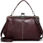💼2026 New Kattee Elegant Waterproof Women’s Leather Kiss-Lock Tote Handbag