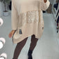Romina Sequin Panel Detail Loose Fit Sweatshirt Set