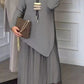 Women’s Irregular Sweater & Pleated Tank Midi Dress 2-Piece Set