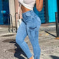 Flap pocket with zipper Skinny Jeans