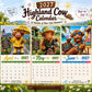 2027 Funny Highland Cow Wall Calendar | A4 Hanging Calendar | Designed by Isabel Kline