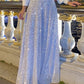 💖Limited Sale 50% OFF💖Elegant long-sleeved blouse with V-neckline and wide sequinned jumpsuit trousers