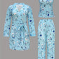 🌸✨Comfy 3-Piece Pajama Set – Robe, Camisole & Long Pants