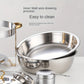 Set, Stainless Steel Chafing Dish Buffet Set, 4.5L Round Catering Chafer Warmer Set With Tray, Pan-TBIM