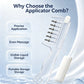 💧Refillable Scalp Oil Applicator Comb with 7 Metal Massage Tips – Even Root Serum Distribution & Scalp Stimulation for Hair Care