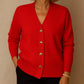 🌸Women’s V-Neck Knit Cardigan with Heart-Shaped Buttons for Cosy Winter Layering
