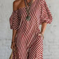 Women's Elegant Striped Off Shoulder Dress