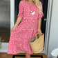 ☄️NEW HOT SALE🎉Round Neck Polka Dot Print Midi Dress