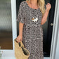 ☄️NEW HOT SALE🎉Round Neck Polka Dot Print Midi Dress