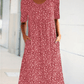 🎁Hot Sale🎁Casual Women Scoop Neck Floral Dress (with pockets)