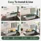 ✨ 2-in-1 Sink Organizer Rack – Expandable Sponge Holder & Kitchen Towel Drying Bar