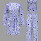 🌸✨Comfy 3-Piece Pajama Set – Robe, Camisole & Long Pants