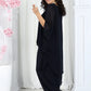 Elegant Layered Chiffon High-Low Top and Pants Two Piece Set