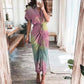 🔥2025 Summer New-❤️ Women Satin Button Shirt Dress