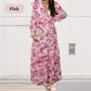 💞The best gift💞Women's Floral V-Neck Long Sleeve Flowy Dress