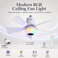 🏆LAST DAY SALE ONLY￡19.99 with Adaptor!!🎁BreezGlow™ Smart E27 Ceiling Fan Light with Hi-Fi Bluetooth Speaker & Mood Lighting  Cool Breezes • Crystal-Clear Sound • 16 Million Colours💡🌬️🎵