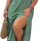 🌺2025 New Arrival💐💗Plus-size Short Sleeve Split Floral Print Dress