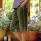 📢Limited-time 50% discount!👖Women's Casual Solid Color Pocket Capri Pants