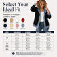⌛Limited-time offer-Women’s Elegant Denim Spliced Ribbed Knit Coat