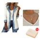 ⌛Limited-time offer-Women’s Elegant Denim Spliced Ribbed Knit Coat