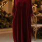 Elegant Christmas Party Loose V-neck Velvet Dress
