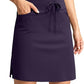 Women's Skorts Skirts 20" Knee Length Cotton Casual High Waist Drawstring Modest Golf Skort with Pocket