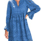 💃Last Day Sales 50% OFF🎉A Line Hollow Out Lace Ruffle Party Dresses