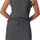 Modern Sleeveless Top and Drawstring Skirt Outfit Set