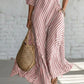 Women's Elegant Striped Off Shoulder Dress