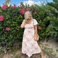 Women's Elegant Printed Square Neck Dress