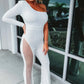 One Shoulder Rhinestone Jumpsuit