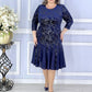 Helen™ | Velvet Bloom Midi Dress