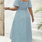 🌺2025 New Arrival💐💗Plus-size Short Sleeve Split Floral Print Dress