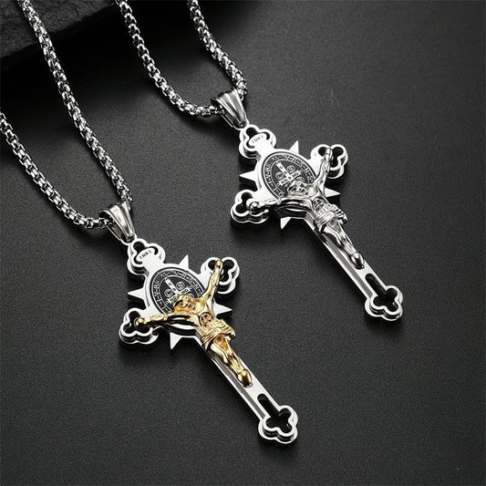 💕Hot Sale💕Benedict Protection Cross Power Pendant Necklace