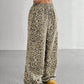 Full Size Leopard Print Wide Leg Pants Plus Size