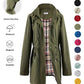 🎁🧥3-in-1 Plaid Waterproof Jacket for Women– Rain, Wind & Cold, All Covered