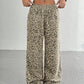 Full Size Leopard Print Wide Leg Pants Plus Size