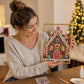 🔥 LAST DAY 49% OFF – 🎄 DIY Jeweled Christmas Tree Art Kit | Colorful Gems, Pearls, Paints & Gold-Tone Floating Display Frame 💎✨