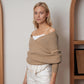Womens Scarf with Sleeves Knit Wrap Sweater Cozy Crochet Cropped Shawl