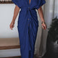 🔥2025 Summer New-❤️ Women Satin Button Shirt Dress