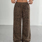 Full Size Leopard Print Wide Leg Pants Plus Size